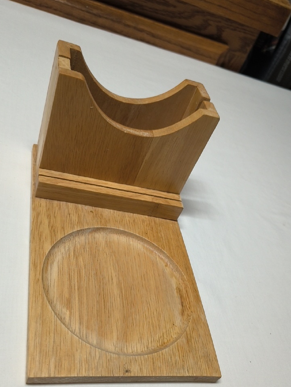 Wooden Stand Circular Tray Natural Solid Wood Taiwan Holder Decorative Coaster